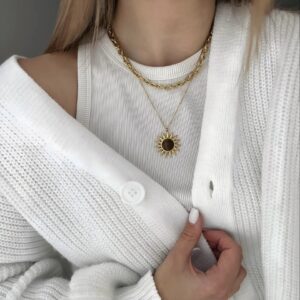 Komplet ze stali chirurgicznej Wielkie Słońce