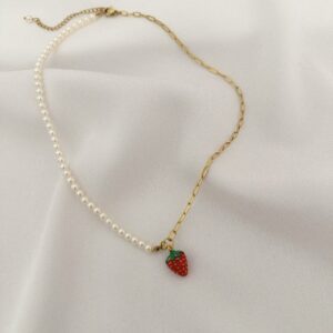 Naszyjnik ze stali chirurgicznej Poziomka