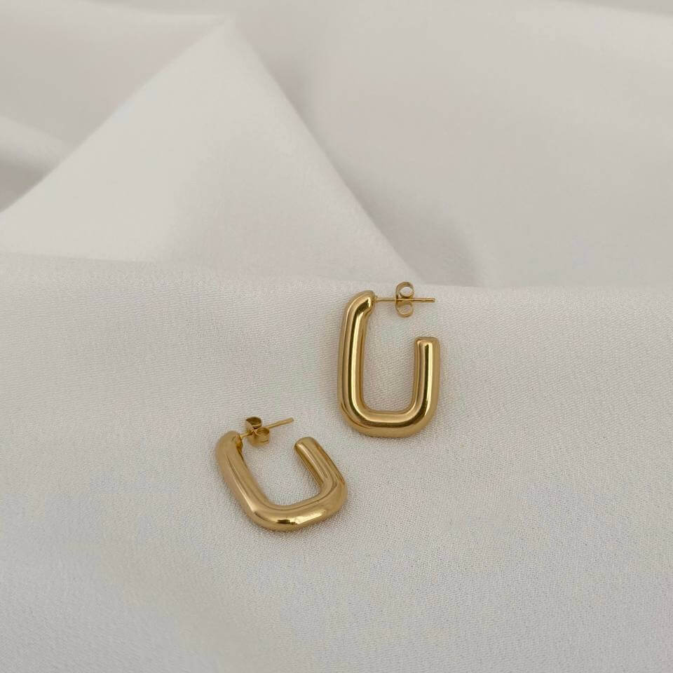 Kolczyki ze stali chirurgicznej Prostokąty - obrazek 4