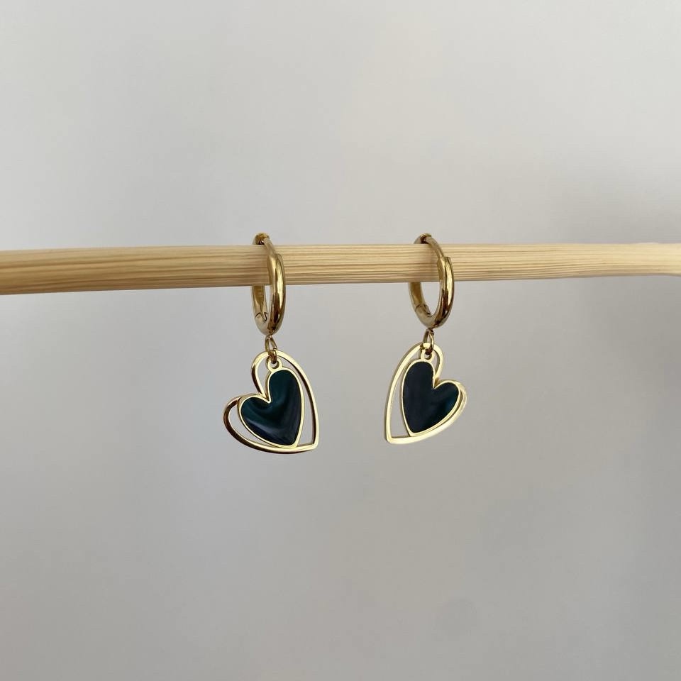 Kolczyki ze stali chirurgicznej Serduszka