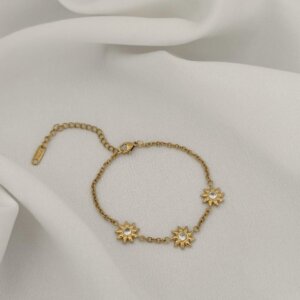 Bransoletka ze stali chirurgicznej Golden Sunlight