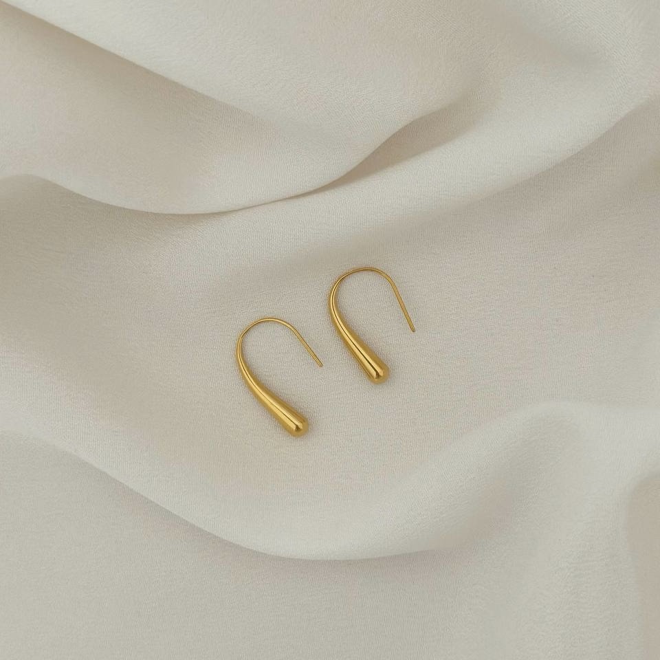 Kolczyki ze stali chirurgicznej Łezka Blasku - obrazek 3