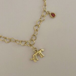 Naszyjnik ze stali chirurgicznej Leopard Charm